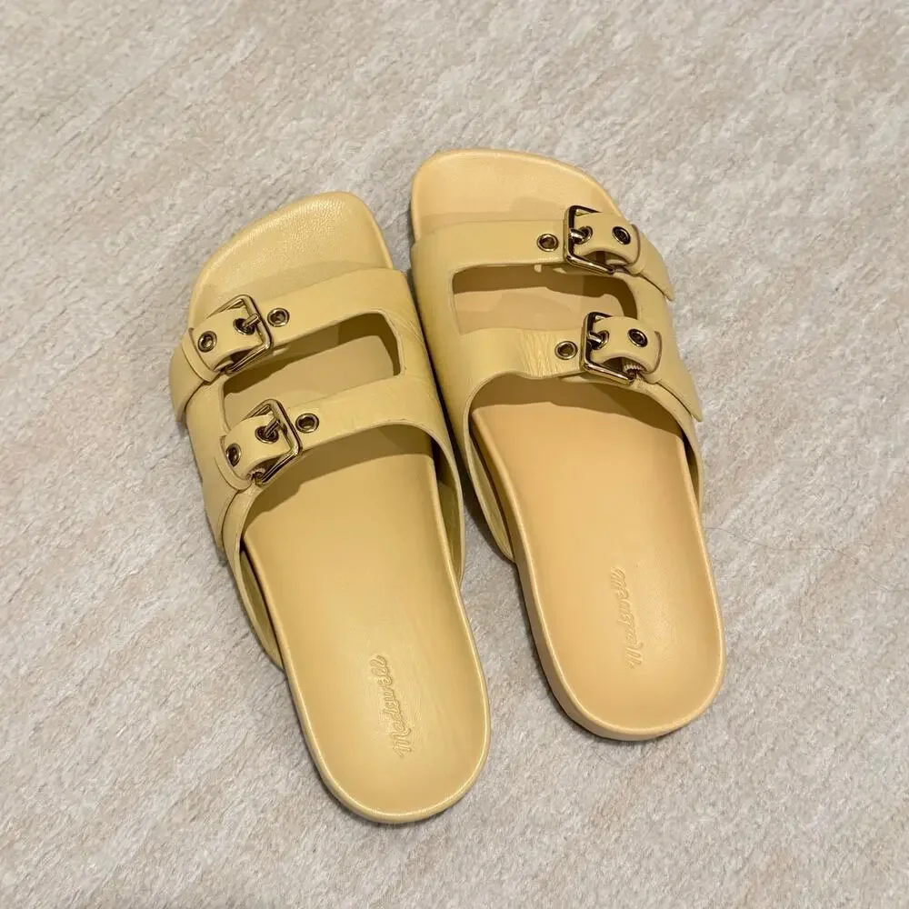 NEW Madewell The Cambrea Double-Strap Sandal in Yellow Clay Size 7
